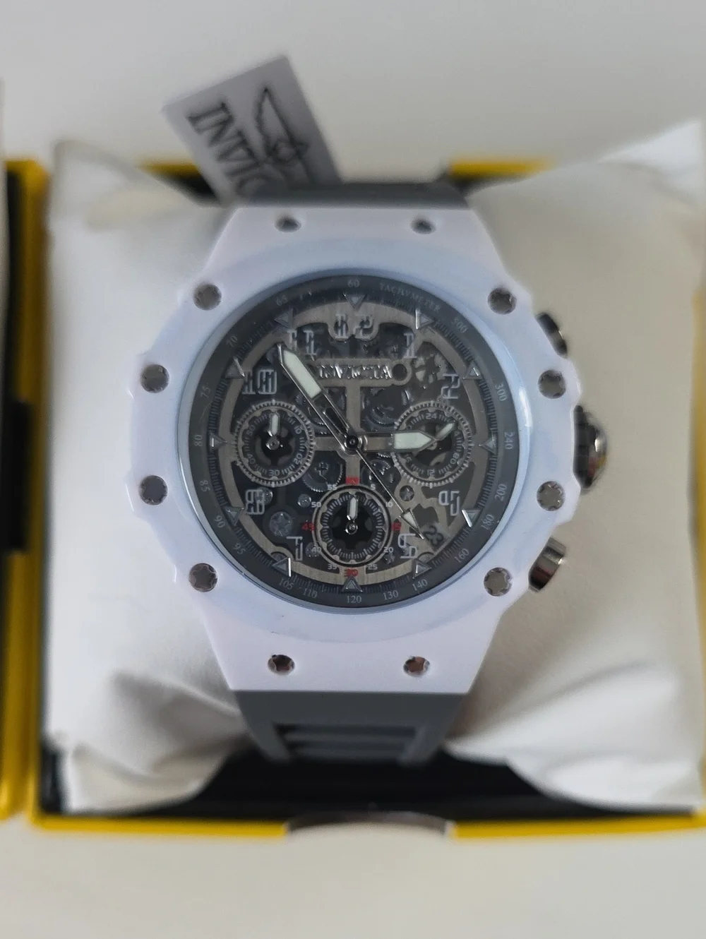 363.m Pair Of Invicta Racing Apexium Watches- 41mm, White (69626 69622)
